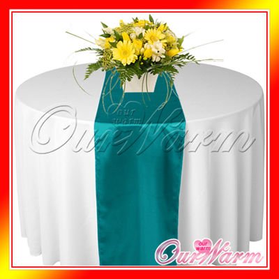 Free Shipping New Teal Blue 12x108 Satin Table Runners Wedding Party 