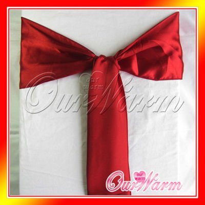  Satin Chair Cover Sash Wedding Party Supply Decoration Colors Hot
