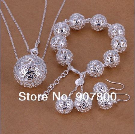 Europe hot! 925 fine silver ball earrings exquisite fashion jewelry ...