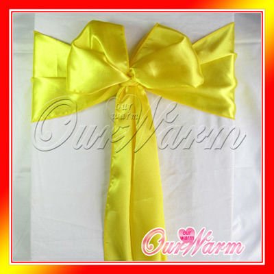Yellow Chairs on Free Shipping 100 Pieces New Yellow 6 X108  Satin Chair Cover Sash