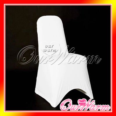 Free Shipping Brand New 10 Pieces Pure White Spandex Chair Cover Lycra 