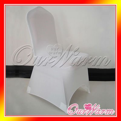 Free Shipping New 100 Pieces Pure White Spandex Chair Cover Lycra Wedding 