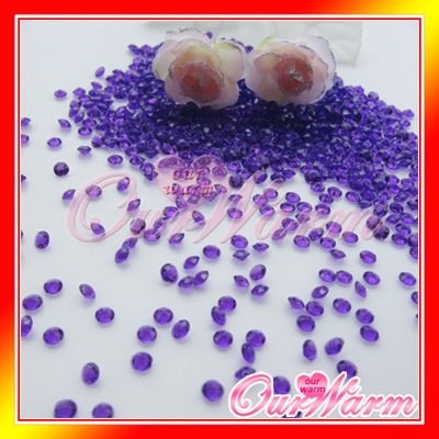  Purple Violet Diamond Confetti 45mm 1 3Carat Wedding Banquet Table 
