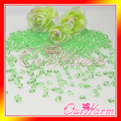  Green Diamond Confetti 45mm 1 3 Carat Wedding Party Table Decoration 