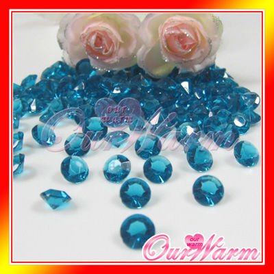  New Teal Blue Diamond Confetti 80mm 2 CT Wedding Party Table Decor 