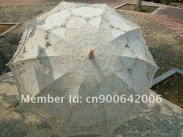 Battenburg Ivory Lace Parasol Umbrella Wedding Bridal 30 inch