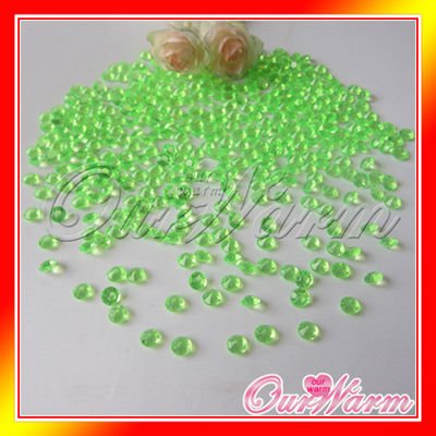 Free Shipping 500 New Green Diamond Confetti 65mm 1 CT Wedding Party Table 