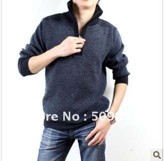 Black Sweater Dress on Sweater Thicken Men S Polo Sweater Wool Sweater Polo Sweater Hotsale
