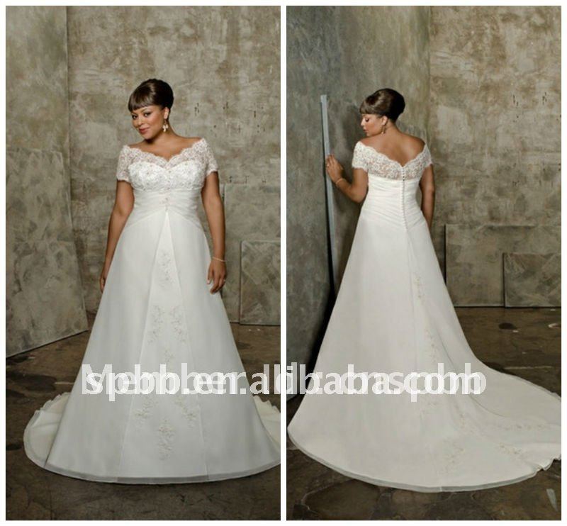 Plus Size Wedding Dresses With Cap Sleeves