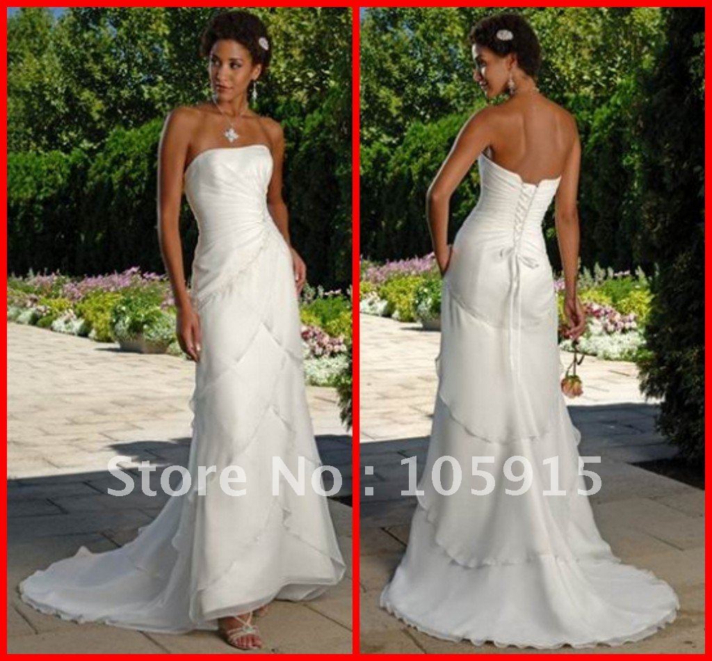 open lace back wedding dress