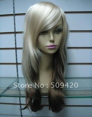 Beautiful Long Wavy Hair on Com   Buy Free Shipping   Beautiful Long Blonde Wavy Human Made Hair