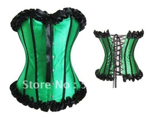  plus size corset lingerie white pink blue green S M L XL XXL K2035