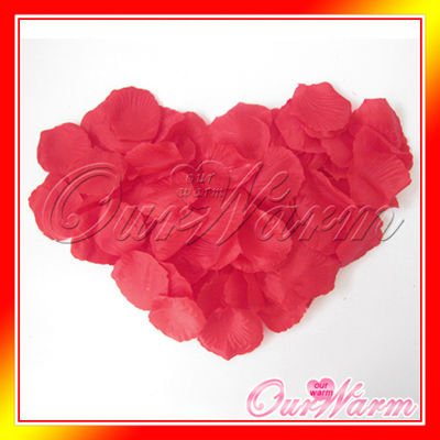 Free Shipping A Pack Of 100 Pieces Red Silk Rose Petals Flower Wedding Party