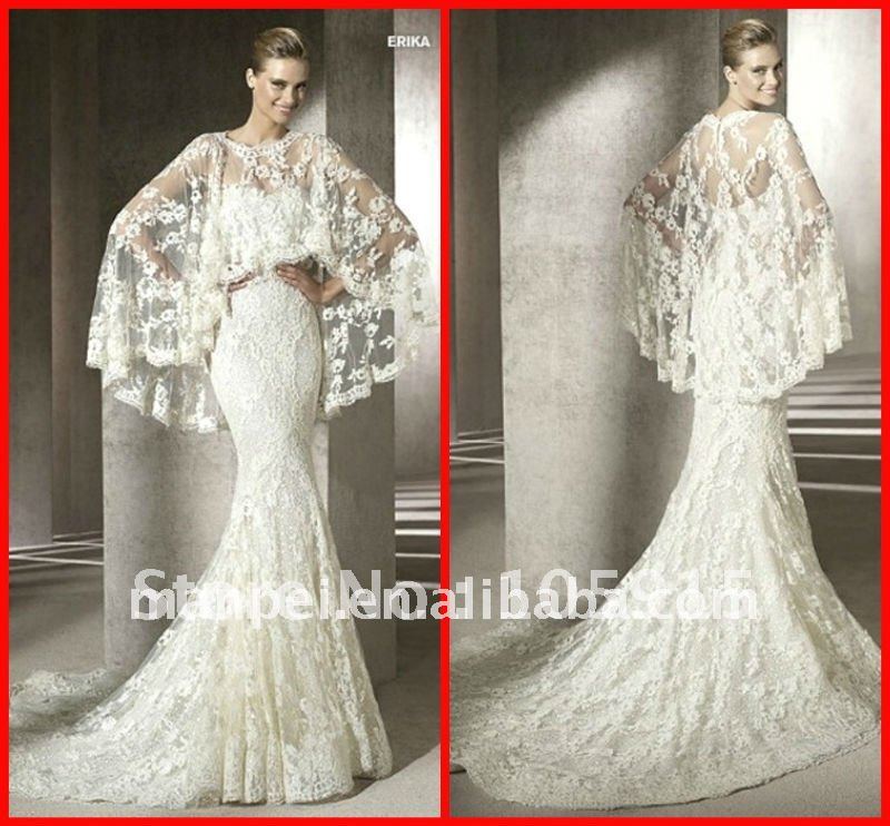 wedding dresses lace tow