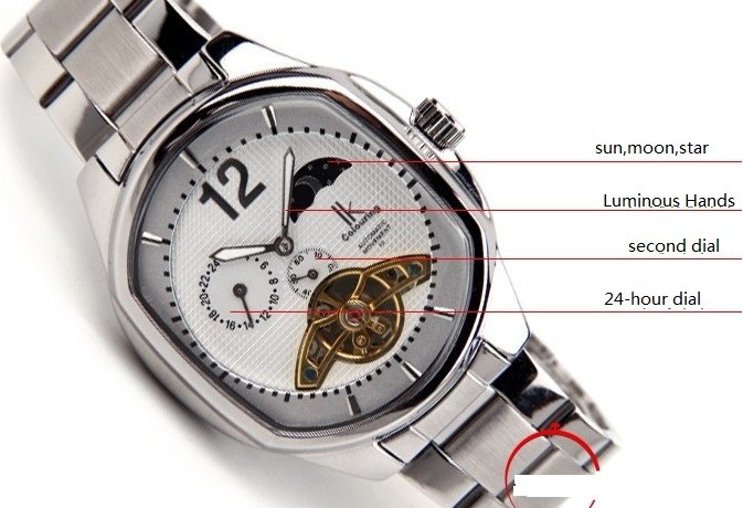 moon and stars dial ,high-end mechanical watches men's wrist watches