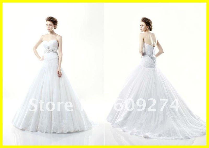 2012 Sweetheart Strapless Backless Ball Gown Tulle Beading Wedding Dresses