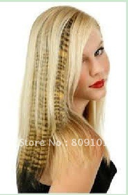 hair extensions synthetic clip in feather hair extensions animal print
