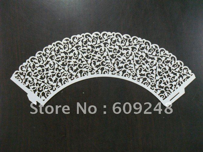 Free Shipping Cutout Cupcake WrappersWedding Cupcake Wrapper Wholesale 