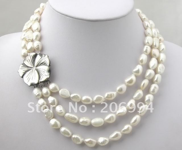 ... Pearl Necklace Shell Flower Clasp pearl Jewelry fashion jewellery