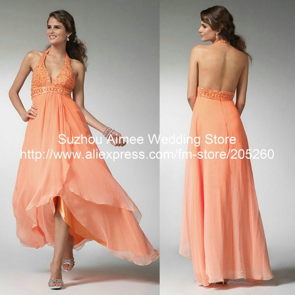 Orange Halter Dress