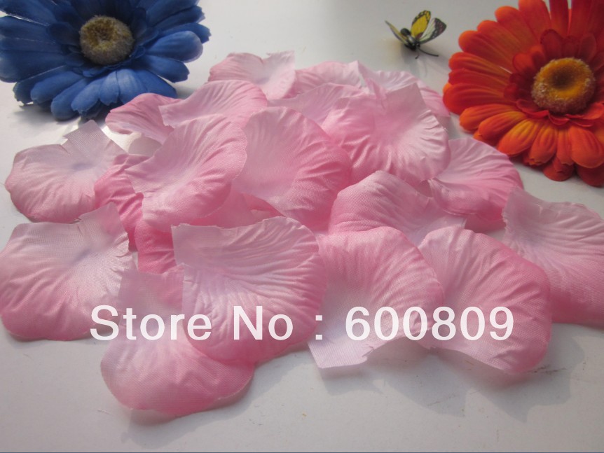5000pcs Elegant 2Tones Pink Silk rose petals for wedding 2'' 2''