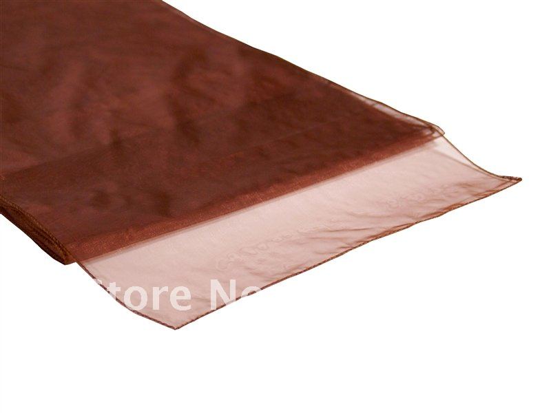 table for White wedding Wholesale brown cheap runners 12''*108'' satin runner  table  party color