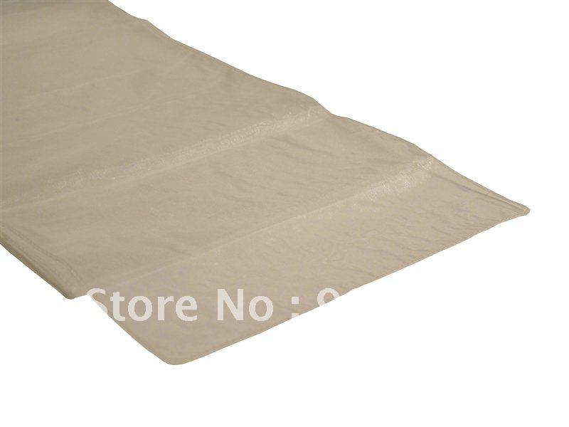 Table runners100pcs 12''X108'' Ivory Organza table runner for wedding