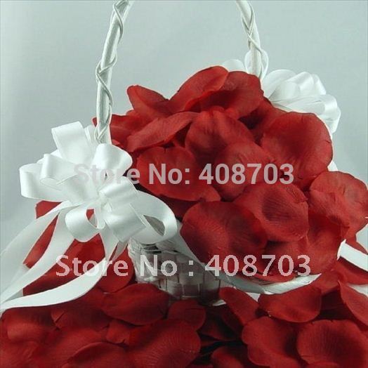 Free Shipping Hot Sale 100 pieces bag Claret Red Silk Rose Petals for 