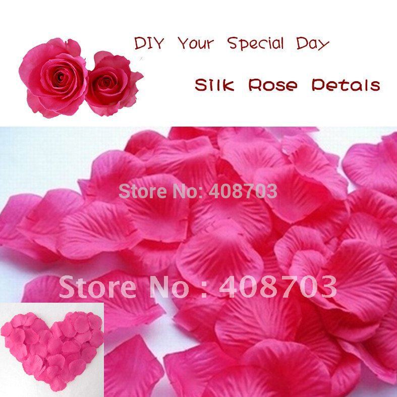 Free Shipping Hot Sale 100 pieces bag Claret Red Silk Rose Petals for 