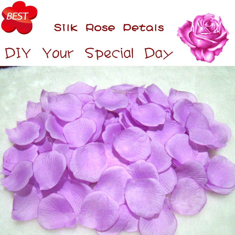 Free Shipping Whole Sale 100 pieces bag Lilac Silk Rose Petals for Wedding