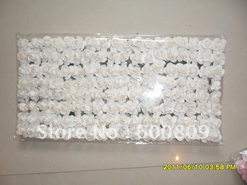 Wholesale 144 Branches 1728pcs Pretty pure white tiny paper rose craft 