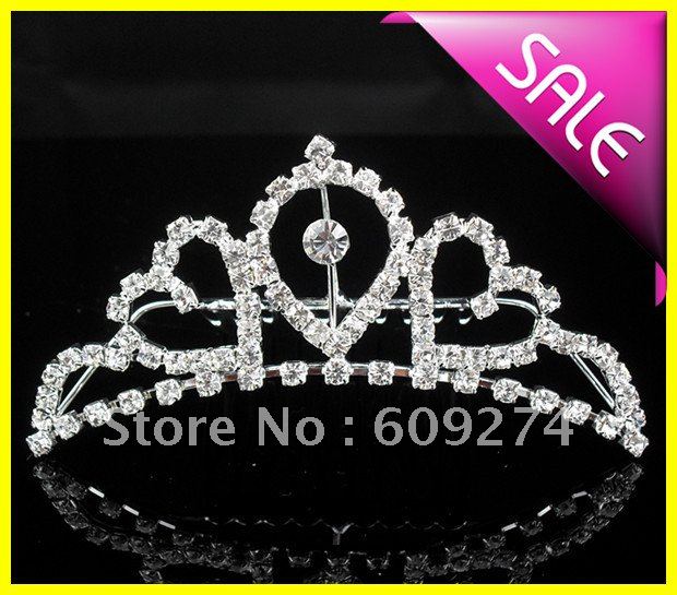 In Stock 2012 Highend Plug Imperial Crown Tiara Rhinestone Bridal Party 