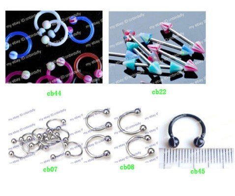 Cheap  Rings on Wholesale Body Jewelry Lots Mix 150x Mixed Lip Rings Piercing Free