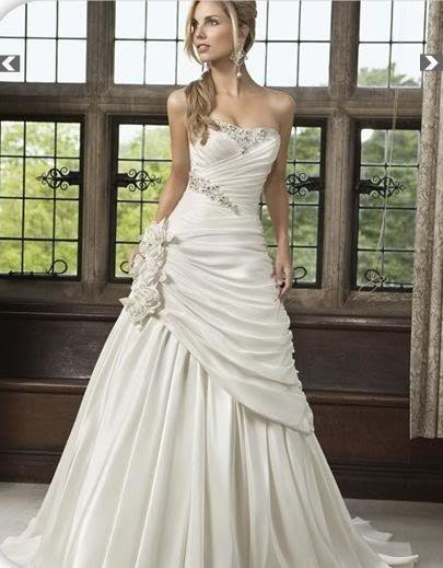 2012 bridesmaid dress in stock wedding dress White Ivory Wedding Dress 