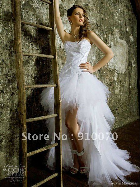 2012 Sweetheart Strapless White Organza Beaded Wedding Gown Hilo Beaded A 