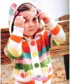 3pcs/2 Colors Wholesale Kids Knitted Striped Cardigan Sweater, Girls/ Boys Crochet Coats Outerwear Baby Clothing