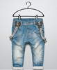Free shipping. new fashion Children Boys Bib Girls jeans baby boys child  jeans Kids strap trousers