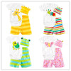New 2014 baby set cotton children baby boys girls clothes 3 pcs(Long-sleeved Romper+hat+pants)children clothing set