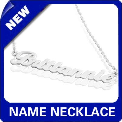Name Pendant Necklace. One capital letter per pendant