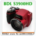 Free Shipping Mini DSLR cheap digital camera S3900HD 16.0MP CMOS 21x optical zoom 5x digital zoom Telephoto Digital Camera