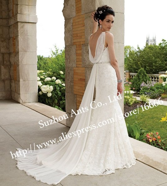 ivory backless wedding dresses