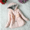 3-6 years baby girls pink cotton winter hooded jacket/coat, fashionable Korean style winter hooded outerwear for girl kid