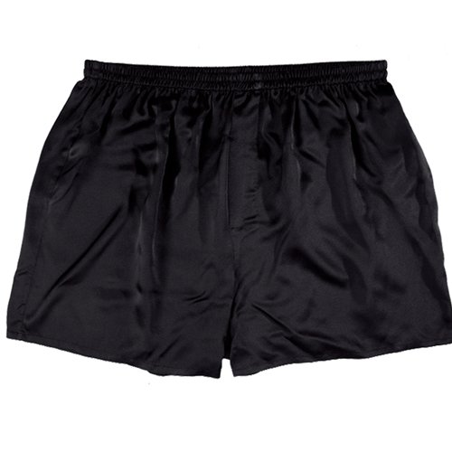 100% Silk Man Underwear / Men Black Silk Boxer Shorts S112 07-in Boxers ...