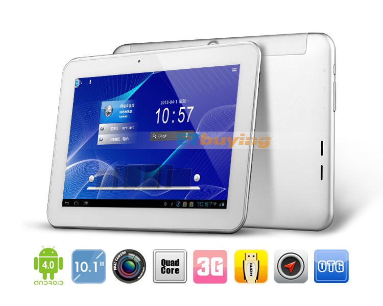 10 1" Hyundai T10 Quad Core 1 4GHz IPS 2GB 16GB Dual Camera 3G Phone GPS Tablet