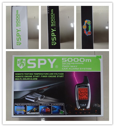 1 Set Spy 2 Way LCD Car Alarm System Remote Engine Start F5S Free Shiping JJJ