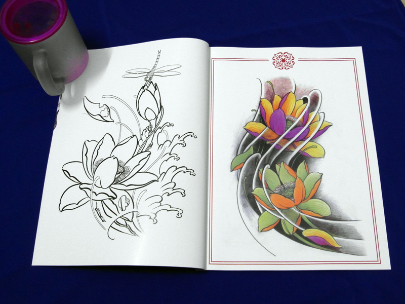 Chinese Traditional Butterfly and Flower Tattoo Flash Sketch Book A4 New 11 8"