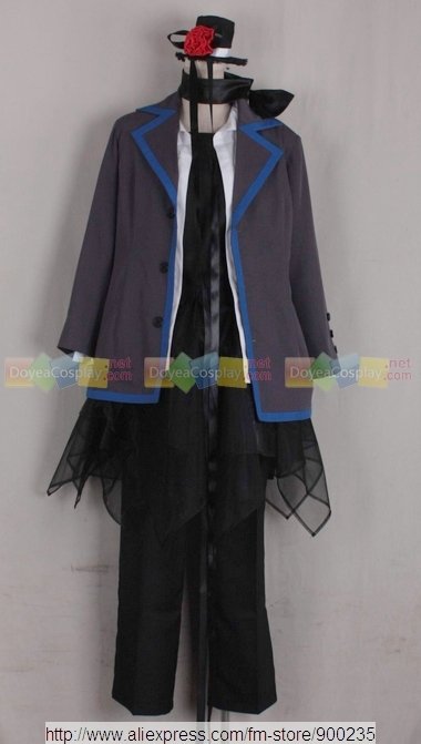 Vocaloid Kaito Imitation Black Cosplay Costume Anime  