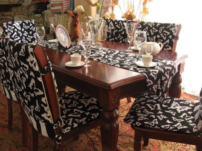 Cotton Duck Short Dining Room Chair Covers