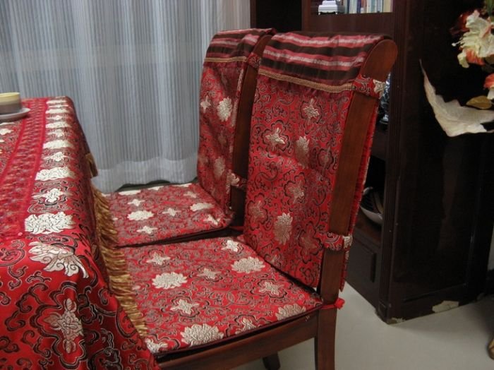 Damask Dining Chair Seat Covers - Simply Seatcovers